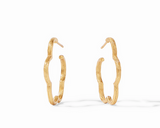Gardenia Textured Hoop - Gold