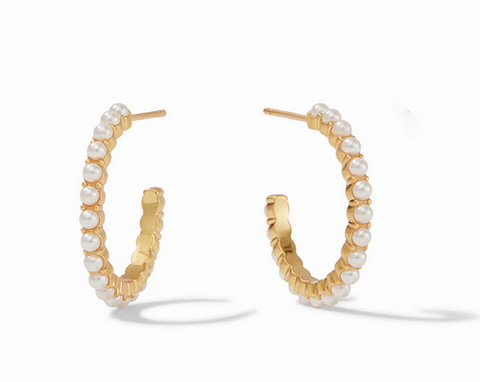 Juliet Hoop - Gold - Pearl