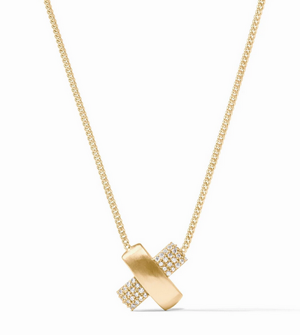 Catalina X Pavé Delicate Necklace - Gold