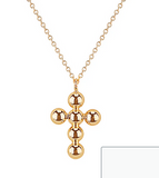 Alexa's Angels Bubble Cross Necklace - Gold