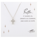Alexa's Angels Bubble Cross Necklace - Silver