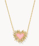 Dolly Parton x Kendra Scott Ari Heart Gold Short Pendant Necklace