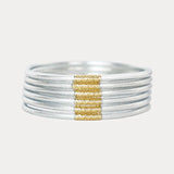 Silver Lumine All Weather Bangles - Set of 6