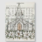 Amazing Grace 16X20 Spiritual Art, Amazing Grace Church Hymn Canvas Print