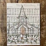 Old Church Song Print, Church Wall Art, Spiritual Home Decor