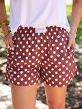 Easy Win Polka Dot Boxer Shorts- Maroon Medium