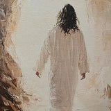 Jesus Walking Out of Tomb Home Decor, Biblical Canvas Art Print 12X12