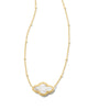 KS Abbie Gold Pendant Necklace in Ivory Mother-of-Pearl