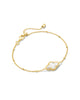 KS Abbie Gold Satellite Chain Bracelet in Ivory Mother-of-Pearl