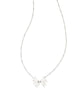 KS Blair Silver Bow Small Short Pendant Necklace (Iridescent Drusy)