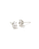 KS Cailin Silver Crystal Stud Earrings in White CZ