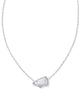 KS Cheer Silver Short Pendant Necklace in White Mother-of-Pearl