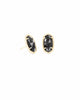 KS Ellie Gold Stud Earrings (Black)