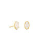 KS Emilie Gold Stud Earrings in Iridescent Drusy