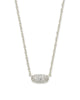KS Grayson Silver Pendant Necklace in White CZ