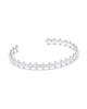 KS Jada Silver Cuff Bracelet in White CZ