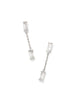 KS Juliette Silver Drop Earrings in White CZ