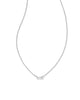 KS Juliette Silver Pendant Necklace in White CZ