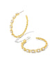 KS Lexi Gold Hoop Earrings in White CZ