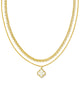 KS Mallory Rose Gold Multi Strand Necklace Ivory Mother-of-Pearl