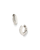 KS Mikki Metal Huggie Earrings in Silver