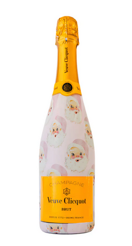 Beau Bottles Limited Edition Watercolor Pink Santa - Made for Veuve