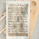 Christian Home Decor, Hymn Church Kitchen Hand Towel, Gift