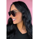 Showstopper Studded Aviator Sunglasses